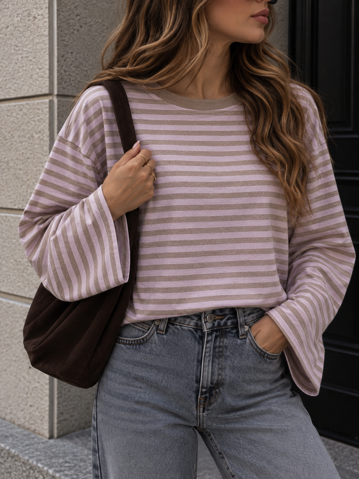 STREIFEN LANGARM SHIRT BIENE - Versch. Farben