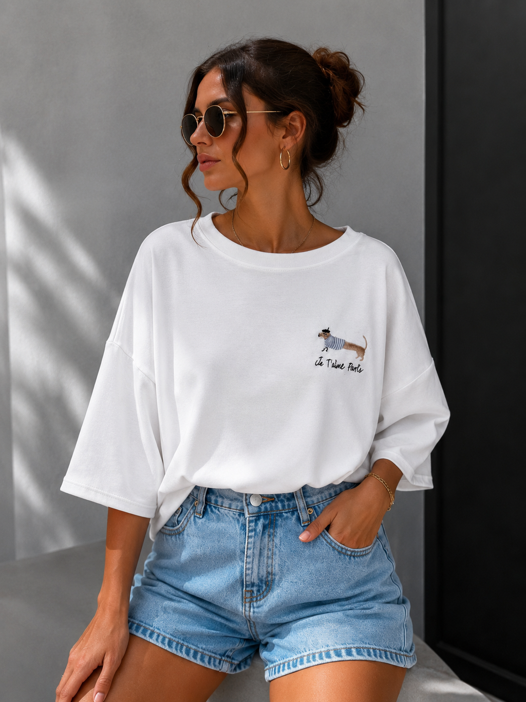 OVERSIZE T-SHIRT DACKEL LIEBE - versch. Farben