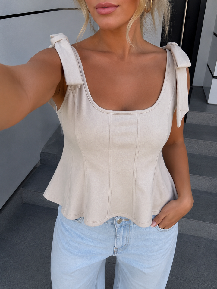 TOP ELVA mit Schleifen - versch. Farben