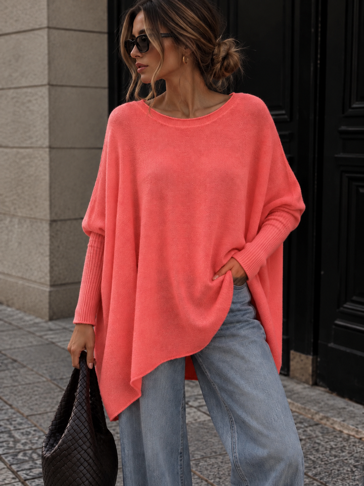 OVERSIZE BASIC STRICKPULLOVER MELL - versch. Farben