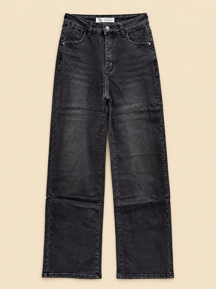 WIDE LEG JEANS ELLA - schwarz