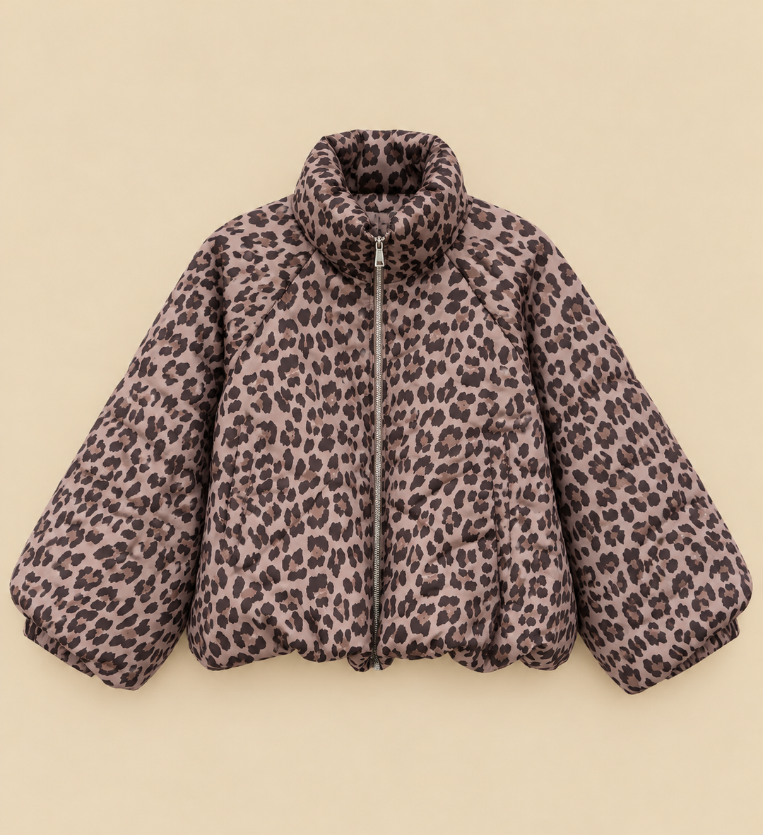 OVERSIZE LEO PUFFERJACKE - Schlamm