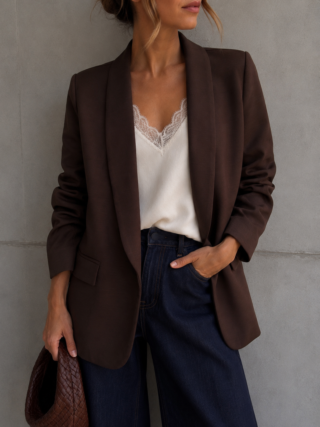 BASIC BLAZER mit Raffung - versch. Farben
