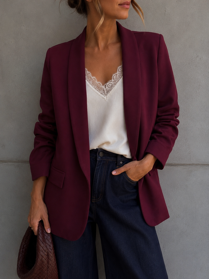 BASIC BLAZER mit Raffung - versch. Farben