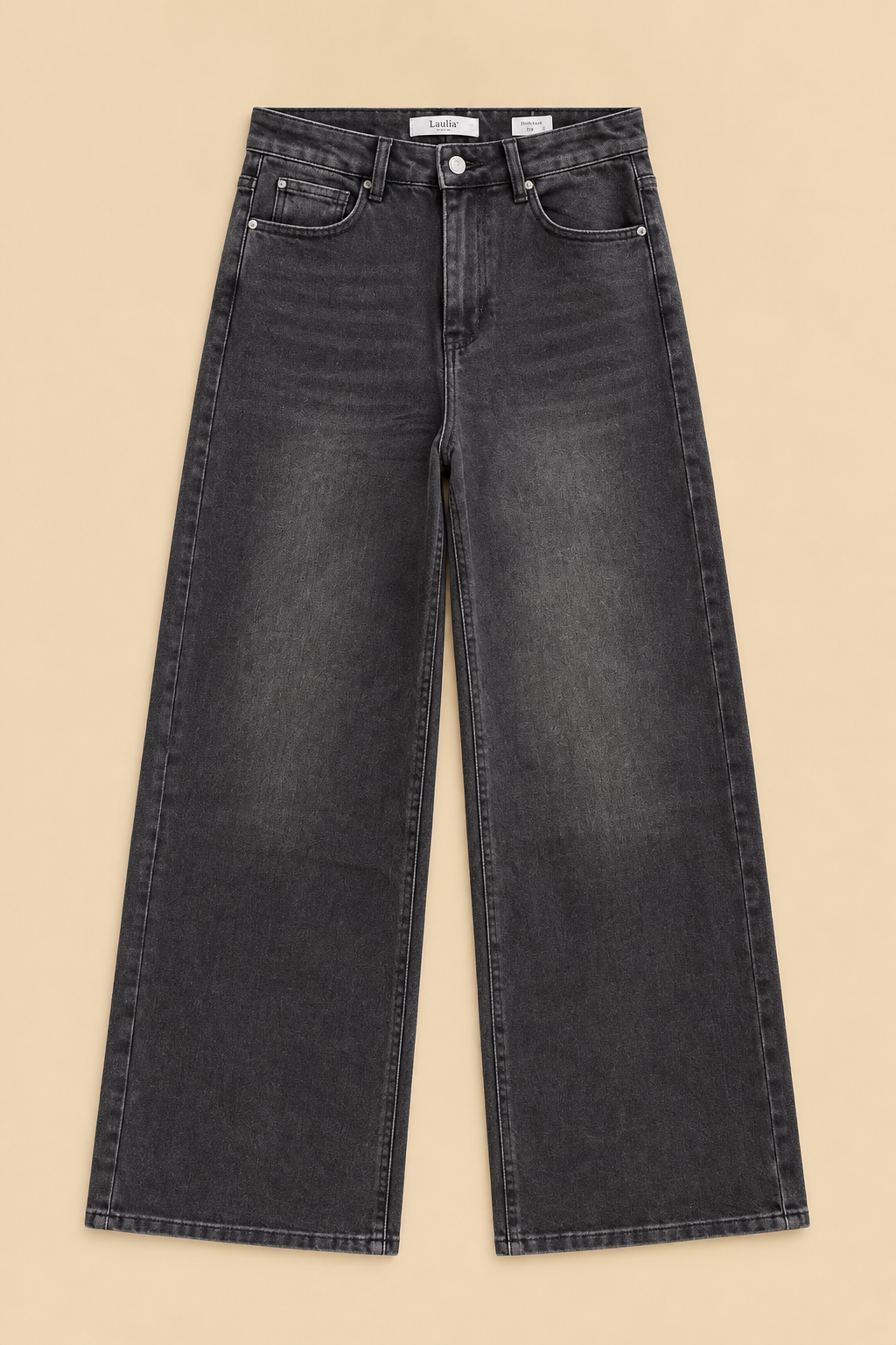 DARK GREY DAD FIT JEANS - Full Length
