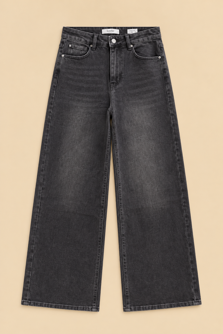 DARK GREY DAD FIT JEANS - Full Length