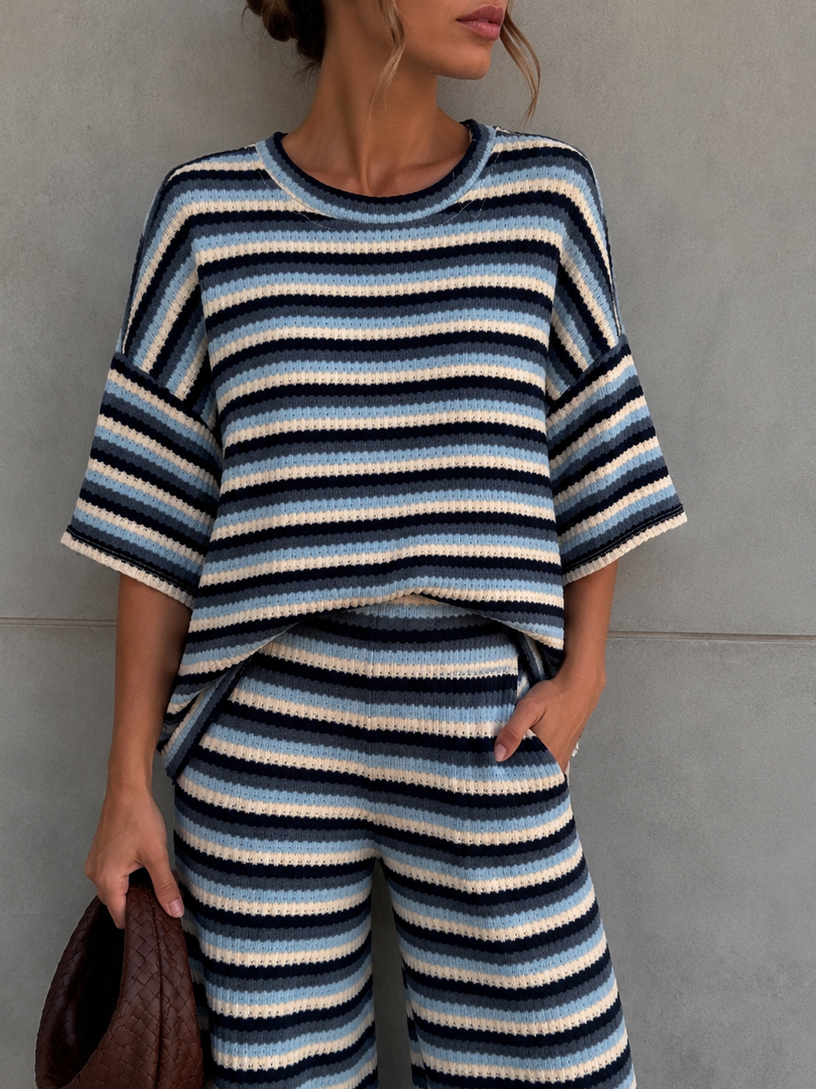 STREIFEN SHIRT BALI - blau