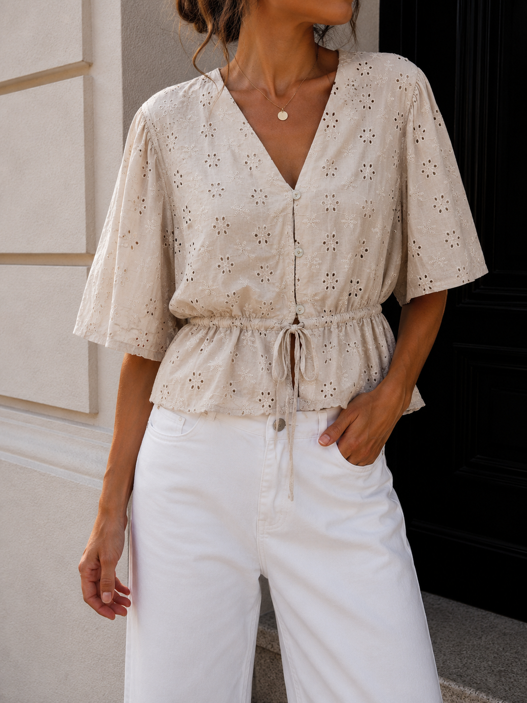 LOCHMUSTER BLUSE ANKE - versch. Farben