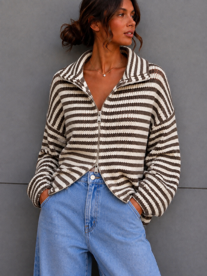 STREIFEN STRICKJACKE MELODIE - versch. Farben