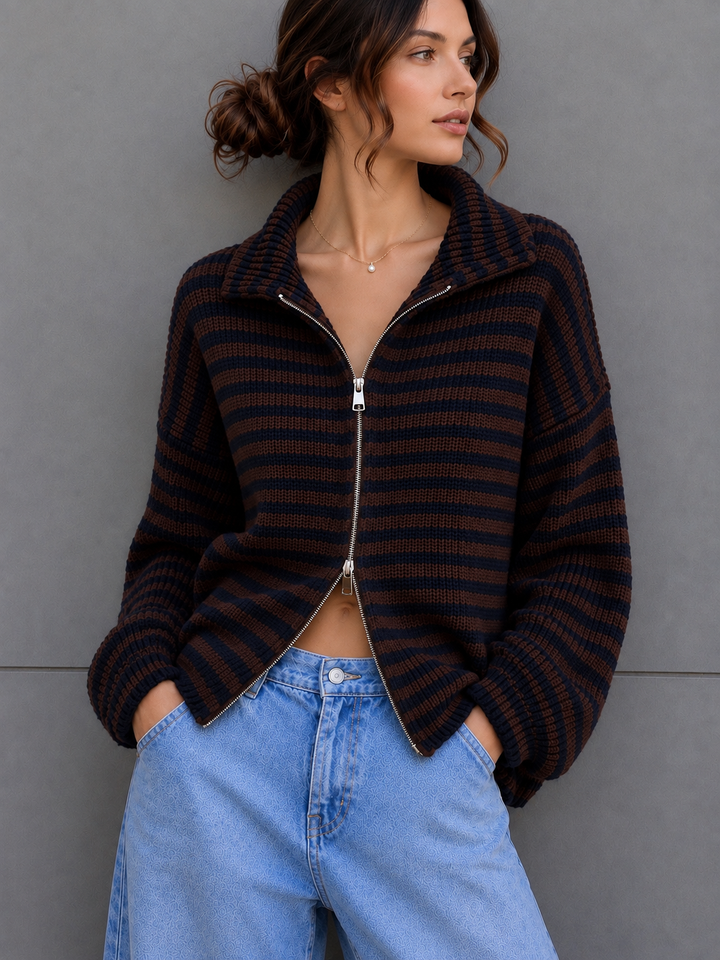 STREIFEN STRICKJACKE MELODIE - versch. Farben