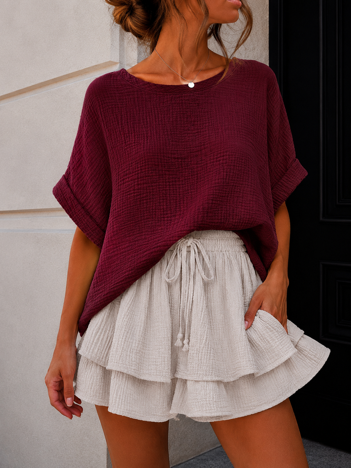 OVERSIZE MUSSELIN SHIRT GINA - versch. Farben