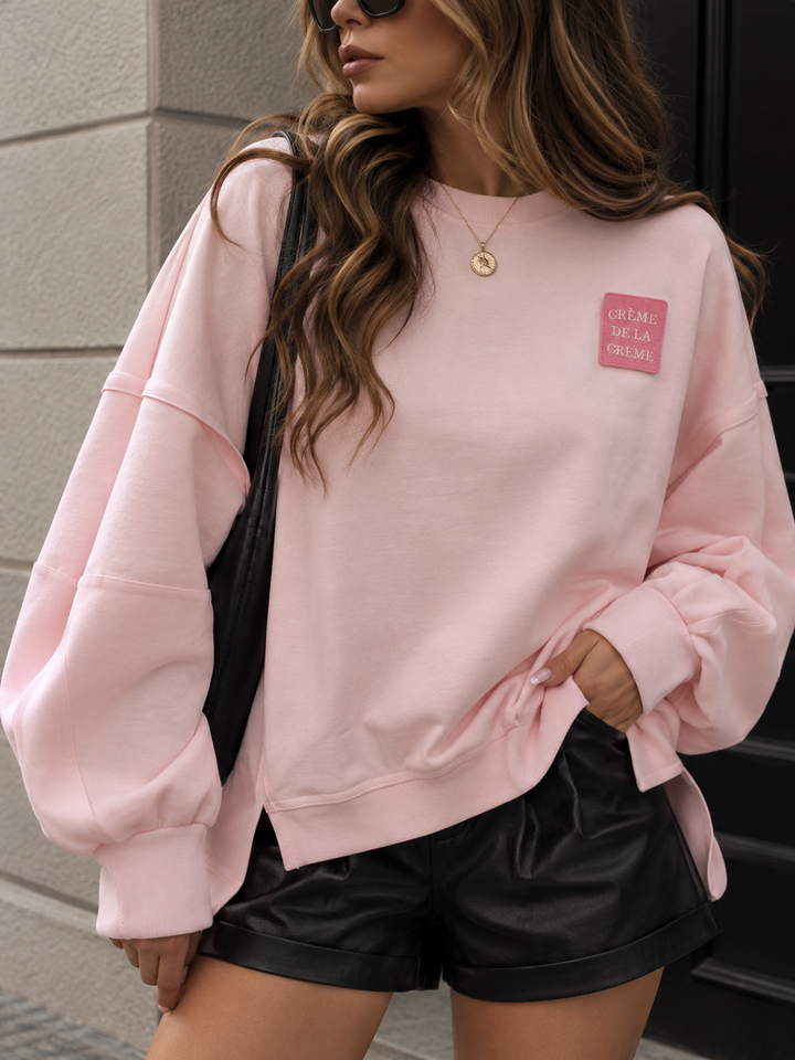 OVERSIZE SWEATSHIRT CREME DE LA CREME - beige