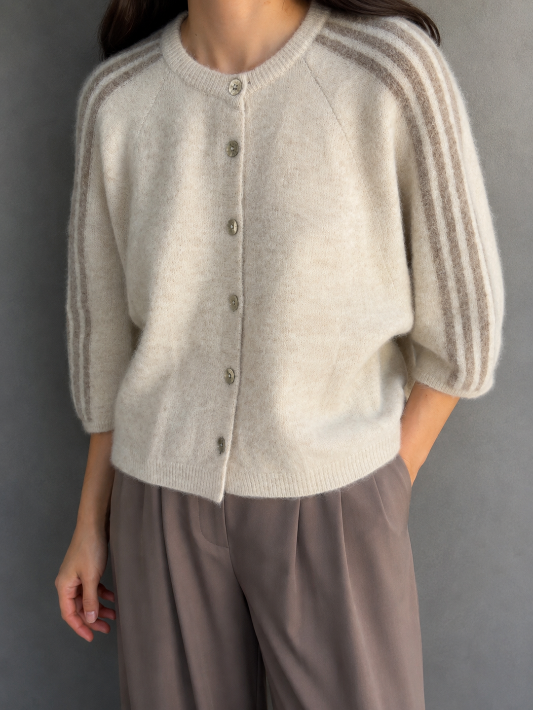STRICKJACKE LEVEL STRIPE - versch. Farben
