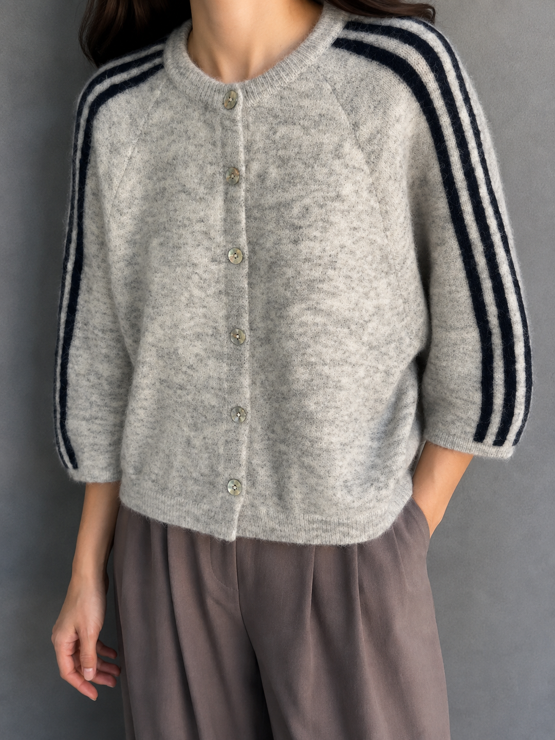 STRICKJACKE LEVEL STRIPE - versch. Farben