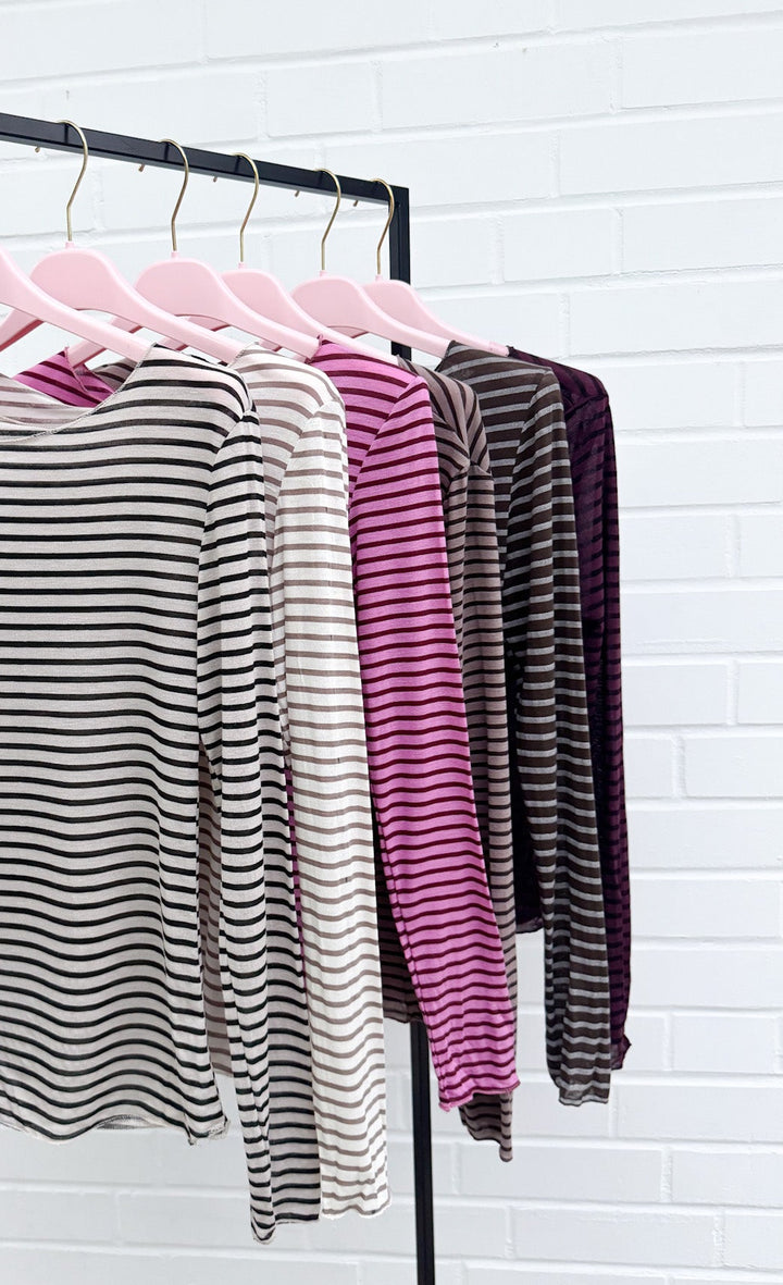 STREIFEN KASCHMIR LONGSLEEVE - versch. Farben