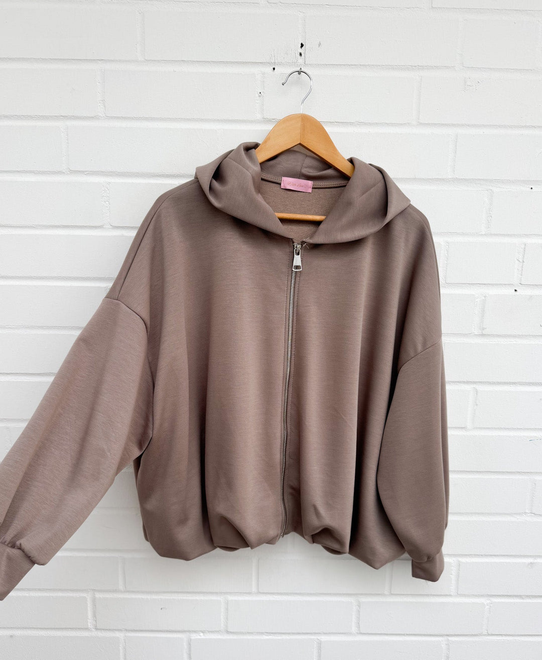 SWEATJACKE mit Raffung - versch. Farben