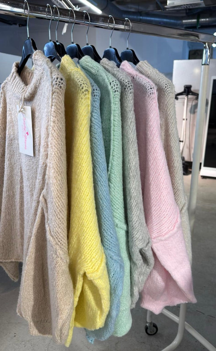 OVERSIZE STRICKPULLOVER MID MAIRA - versch. Farben