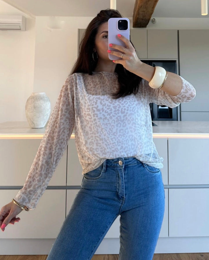 TRANSPARENTES LEO LONGSLEEVE - versch. Farben