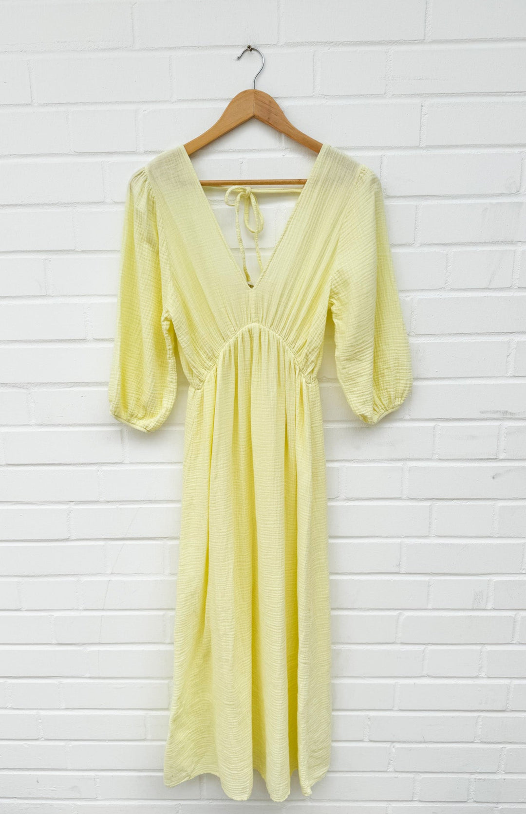 MIDI MUSSELIN SOMMERKLEID UNI - versch. Farben