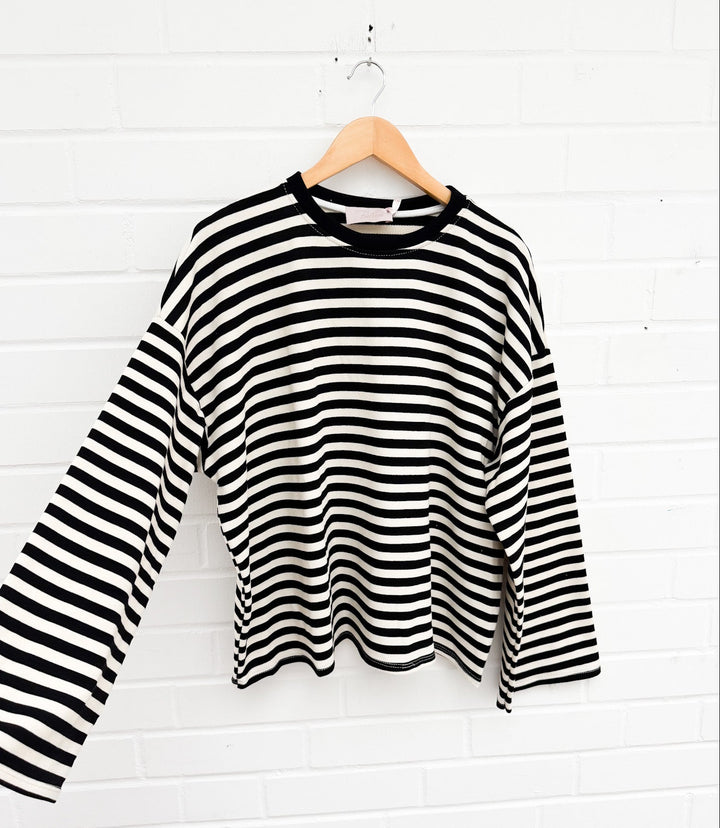 LOCKERES STREIFEN LANGARM SHIRT MON - versch. Farben