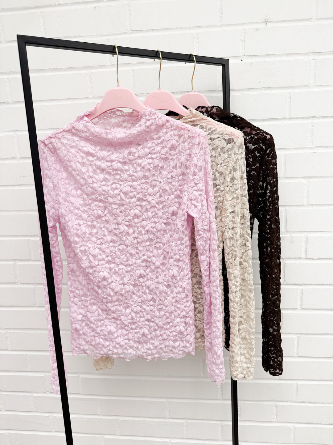LACE LANGARM SHIRT LOUISA - versch. Farben