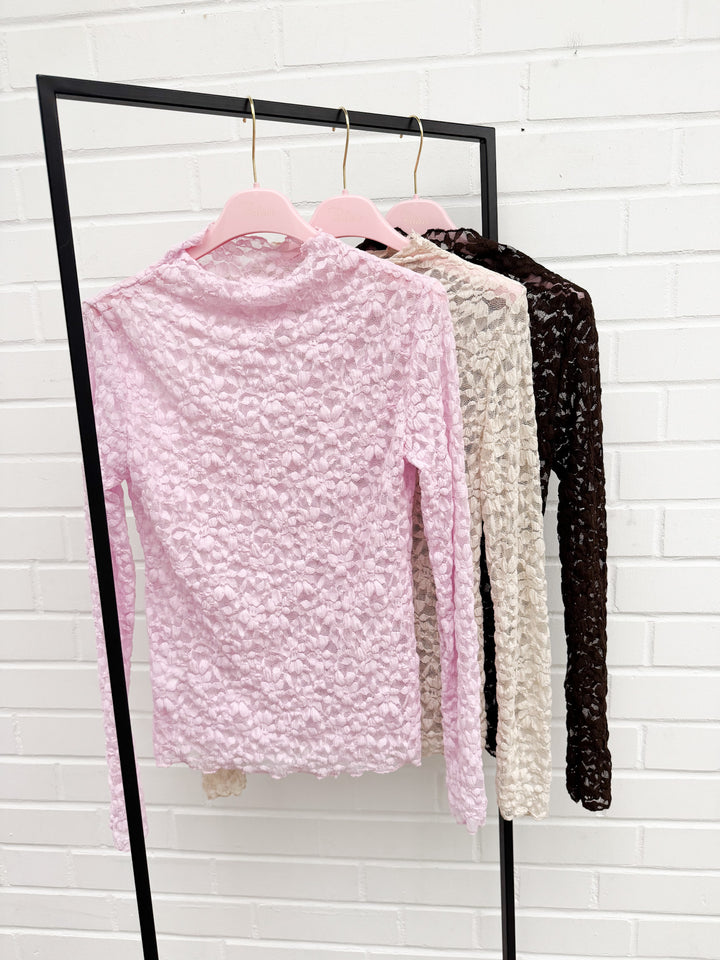 LACE LANGARM SHIRT LOUISA - versch. Farben