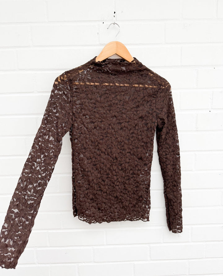 LACE LANGARM SHIRT LOUISA - versch. Farben