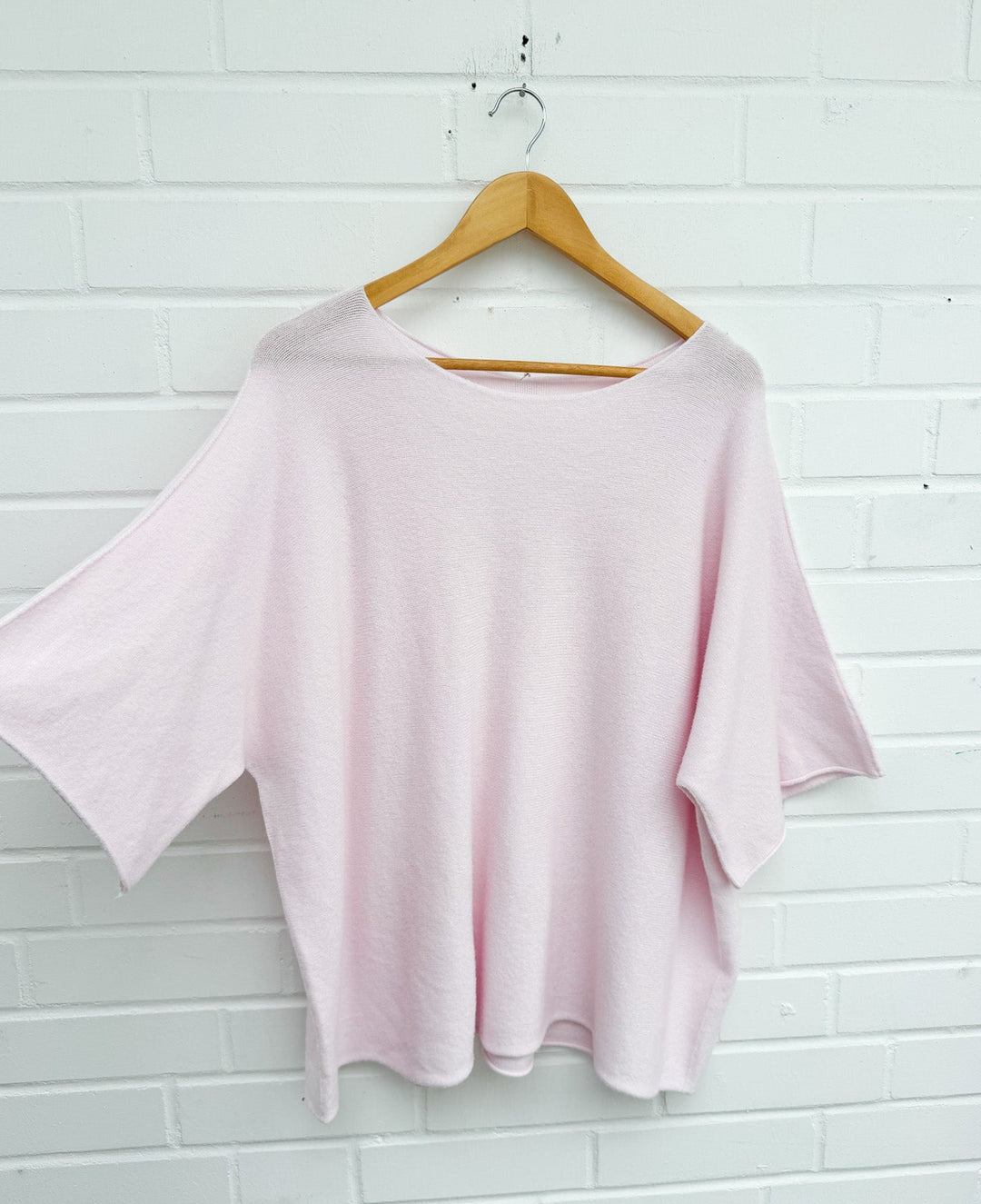 KURZARM OVERSIZE BASIC STRICKPULLOVER - versch. Farben