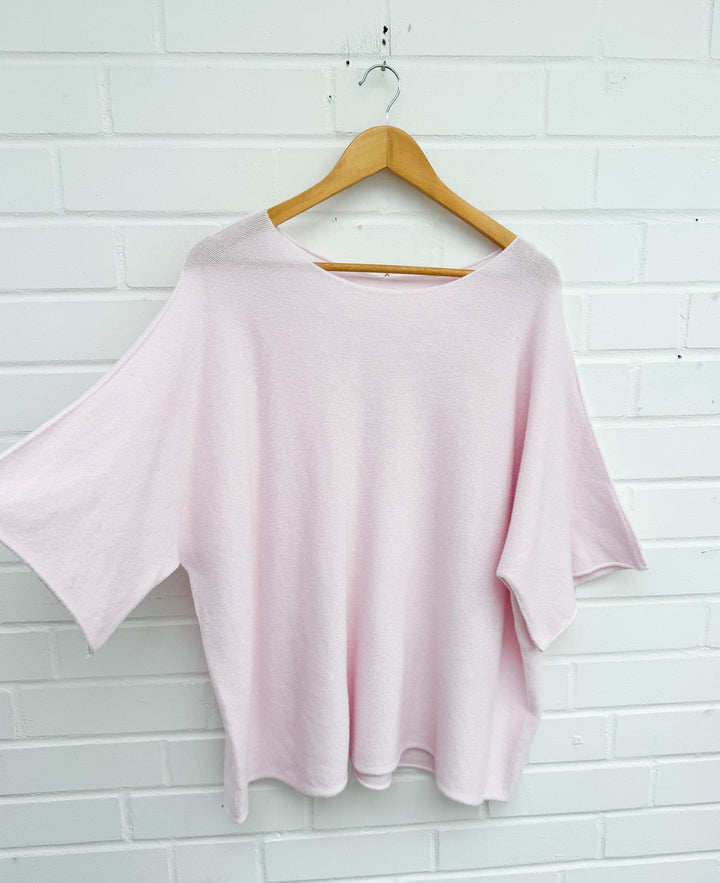 KURZARM OVERSIZE BASIC STRICKPULLOVER - versch. Farben