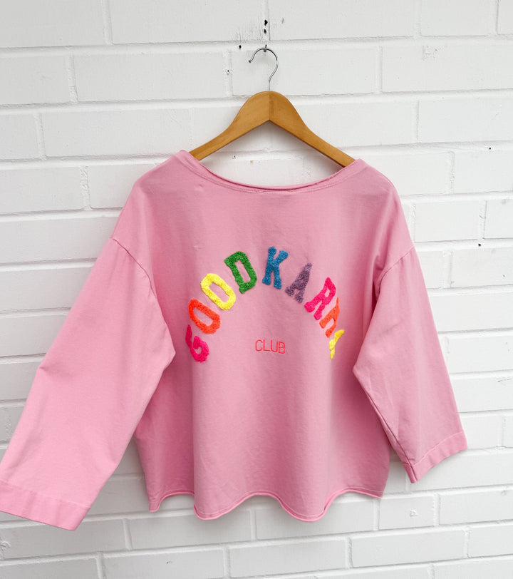 OVERSIZE LAMGARM SHIRT GOOD KARMA - versch. Farben
