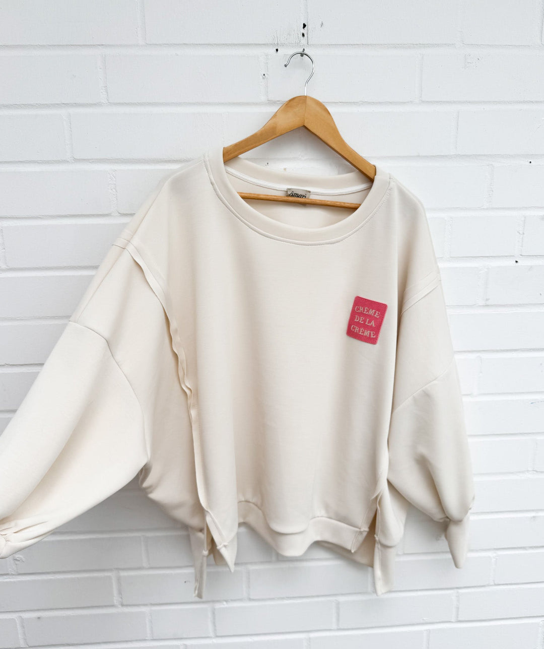OVERSIZE SWEATSHIRT CREME DE LA CREME - beige