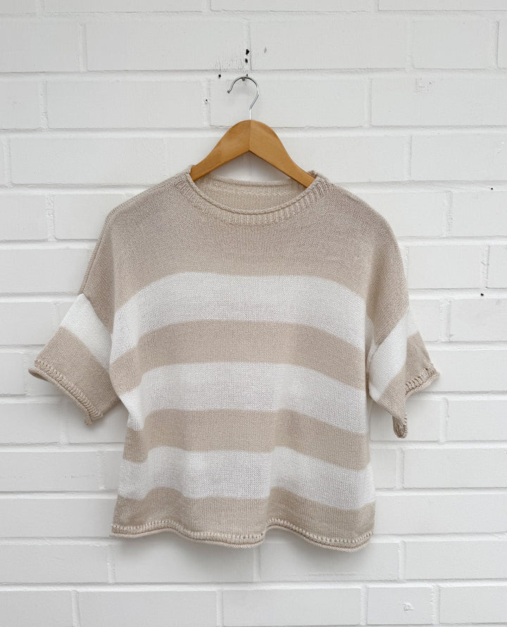 BLOCKSTREIFEN STRICKSHIRT - versch. Farben