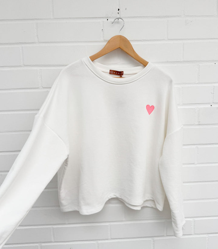 SWEATSHIRT mit Herz - versch. Farben