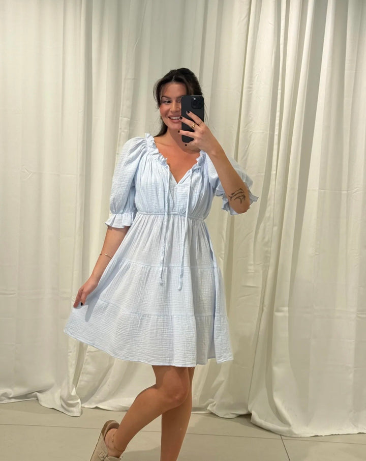 SOMMER MUSSELIN KLEID JULIA - versch. Farben