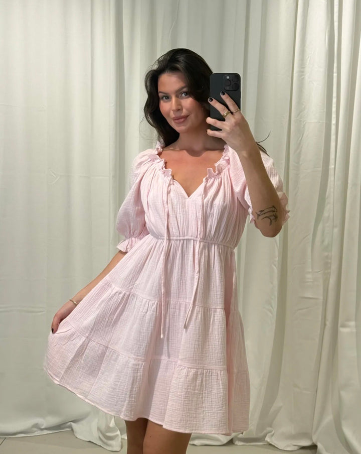 SOMMER MUSSELIN KLEID JULIA - versch. Farben