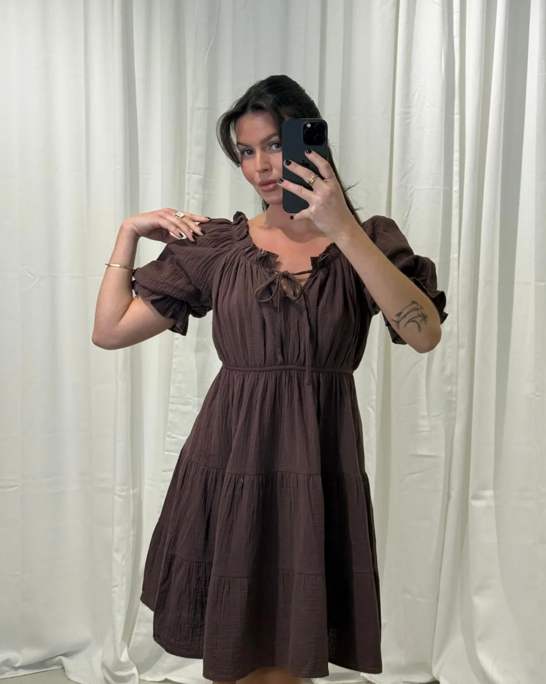 SOMMER MUSSELIN KLEID JULIA - versch. Farben