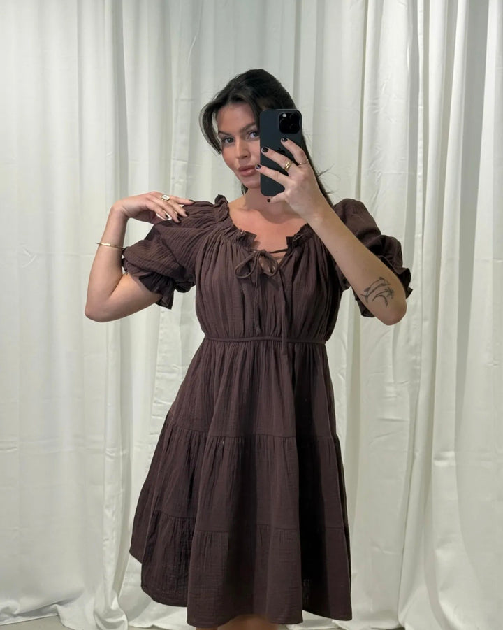 SOMMER MUSSELIN KLEID JULIA - versch. Farben