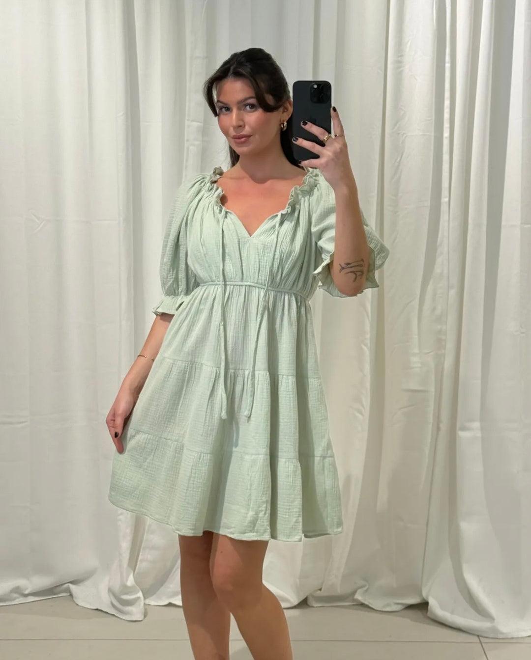 SOMMER MUSSELIN KLEID JULIA - versch. Farben