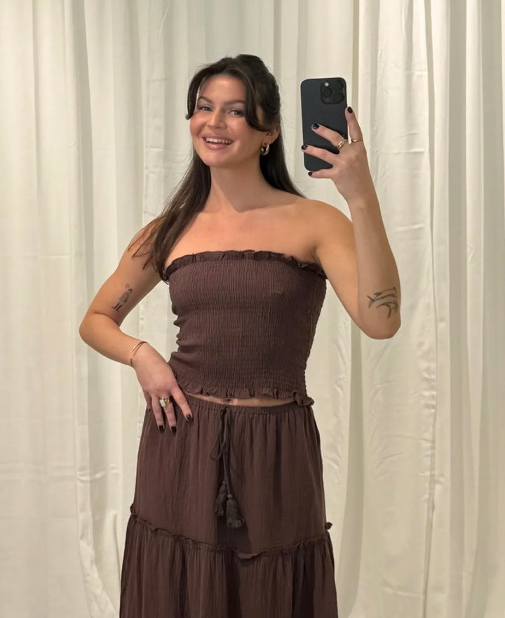 CREPE BANDEAU TOP - versch. Farben