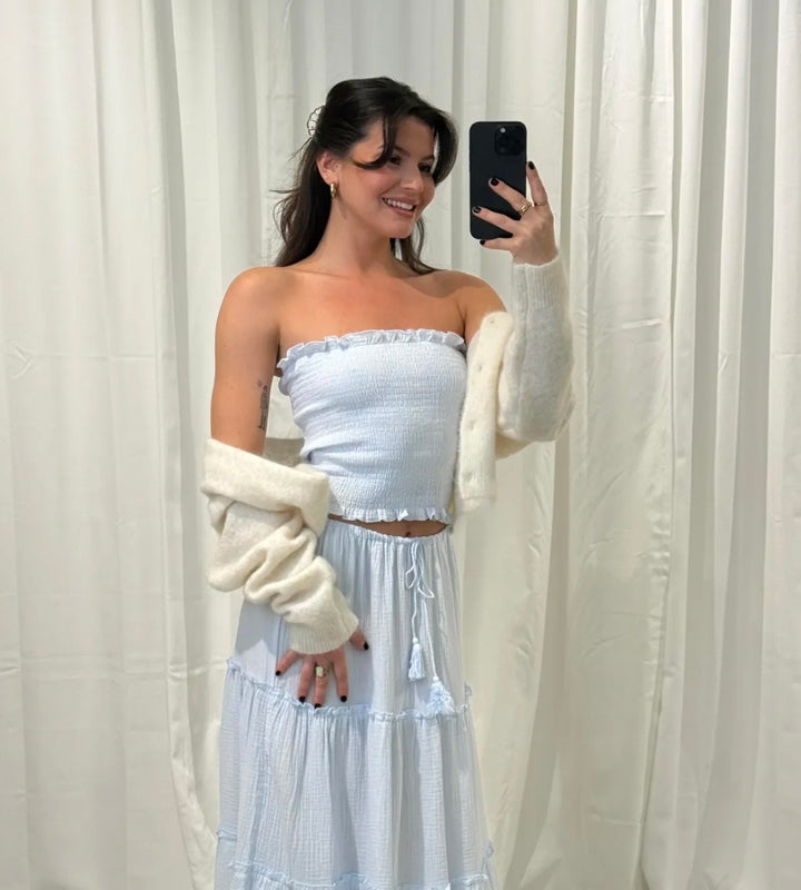 CREPE BANDEAU TOP - versch. Farben