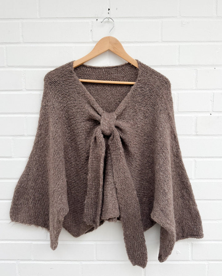 DREAMY STRICKPULLOVER mit Schleife - versch. Farben