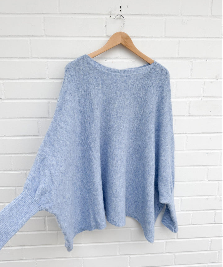 OVERSIZE ALPAKA BASIC STRICKPULLOVER - versch. Farben