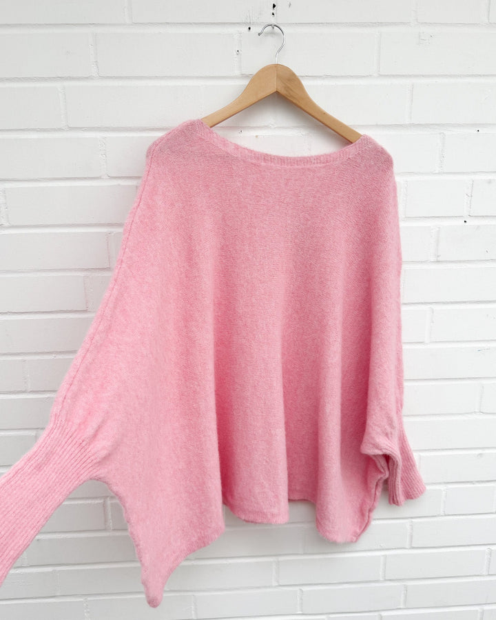 OVERSIZE ALPAKA BASIC STRICKPULLOVER - versch. Farben