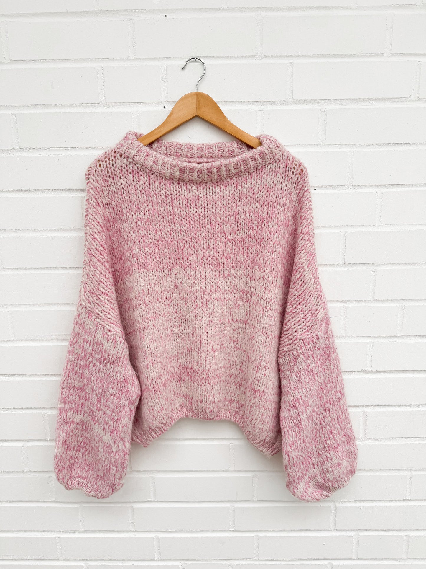 OVERSIZE STRICKPULLOVER MULTI DONA - rosa