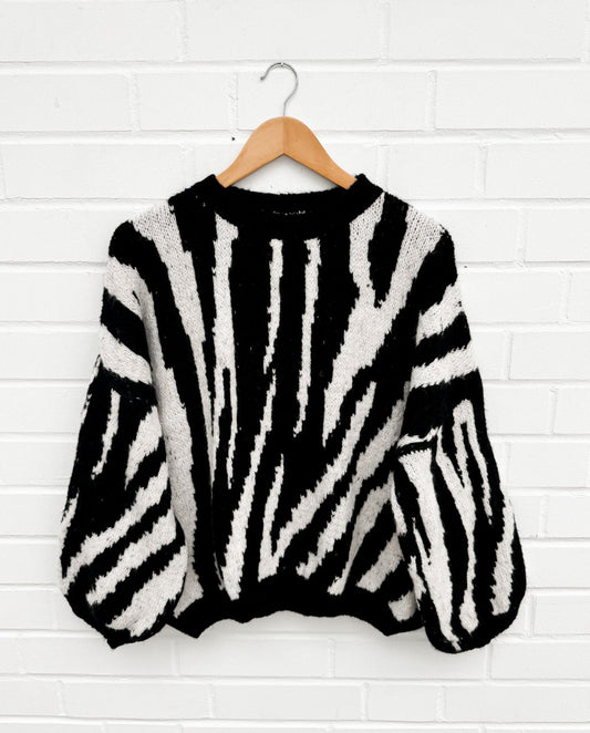 ZEBRA STRICKPULLOVER - versch. Farben