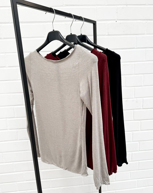 BASIC LANGARM SHIRT NONA - versch. Farben