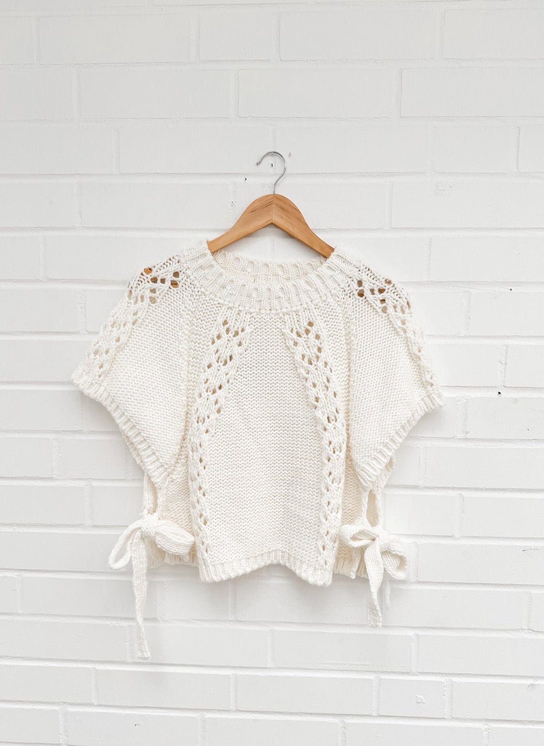 KURZARM STRICKPULLOVER LISA - beige