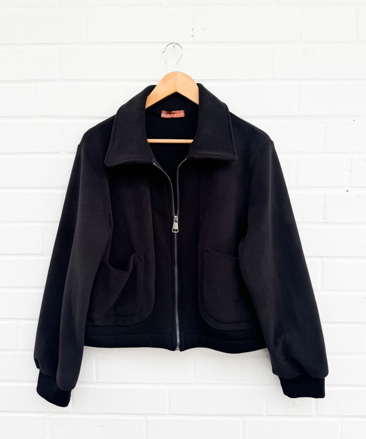 FLEECE JACKE mit Jersay - versch. Farben