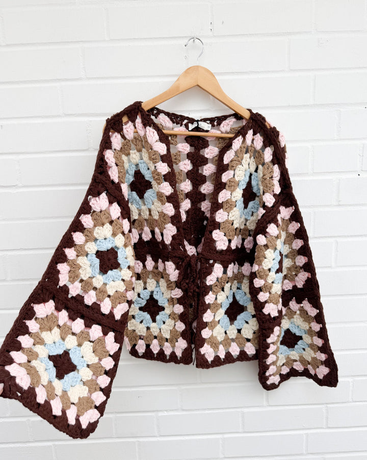 HANDMADE HÄKELJACKE - dunkel