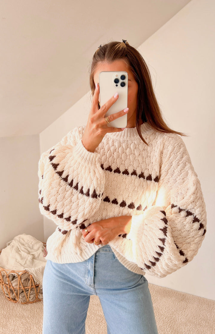 OVERSIZE CHUNKY STRICKPULLOVER - versch. Farben